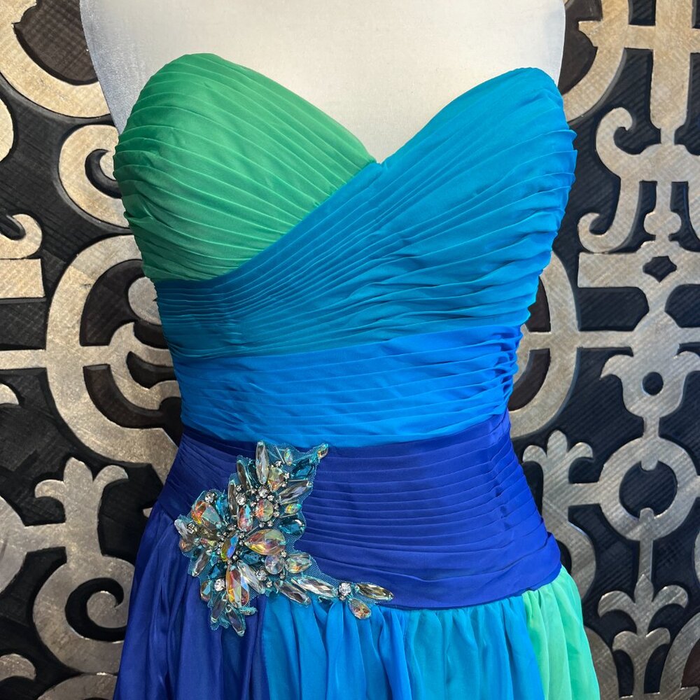 Light In The Box Color Block Jewel Halter Grown - image 2